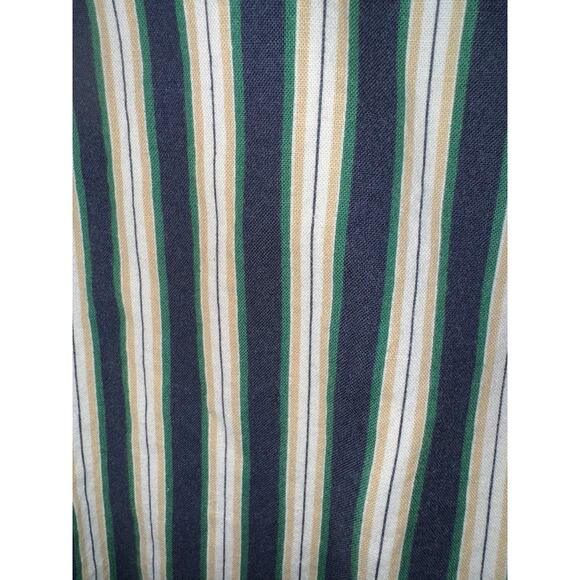 Vintage 90s Preppy Striped Cotton Short Sleeve Button Up Shirt 2XL Country Club - Picture 3 of 6